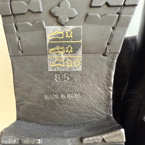 Free People NWOB Ride or Die Black Leather 2 Buckle Moto Engineer Boots sz 8.5 - Picture 11 of 11